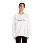 BELIEVE DREAM BIG. Sweatshirt | Embroidered Minimalist Typography | Oversize