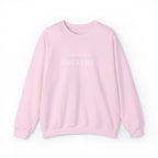 SLOW DOWN BREATHE. Sweatshirt | Embroidered Minimalist White Typography | Oversize Unisex